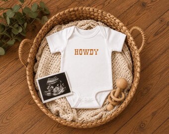 Howdy Baby Bodysuit | Western Cowgirl Cowboy Infant Onesie