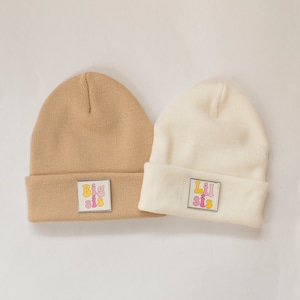 Big Sis, Little Sis, Big Bro Hat Pins, Personalized, Custom Infant Toddler Kids Youth Child Baby Newborn Beanie, Toque Family Mütze Bonnet