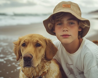 Bucket Sun Hat SPF Protected Hat UF Baby Beach Hat, Natural Child Hat, Gender Neutral Summer Sunbonnet Hat, Sport Kids Hat, Boho Baby Hat