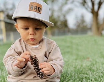 Gorra Snapback personalizada para anuncio de bebé, revelación de embarazo, hermano mayor, hermano pequeño, sombrero personalizado para niños pequeños y bebés
