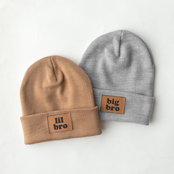 Big Bro, Little Bro, Big Sis, Symbol, Custom Infant Toddler Kids Youth Child Baby Newborn Mama Dady Beanie, Toque, Hat, Family, Mütze