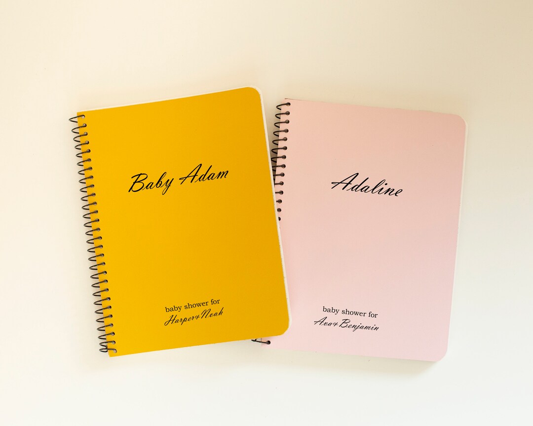 Baby Shower Guest Book Leather Cover Advice and Wishes Etsy