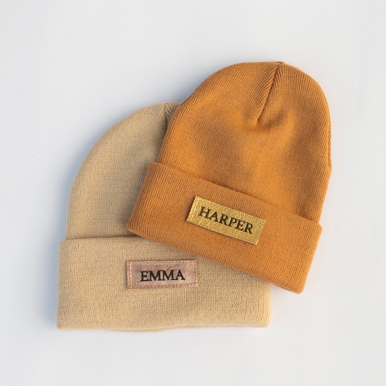 Keep your little one's head warm and cozy with a custom baby beanie hat!