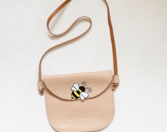 Little Bee Crossbody Bag Handbag Personalized Leather Toddled Crossbody Purse