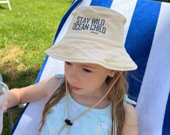 Baby Summer Hat Personalized, Custom Kids Bucket Hat, Toddler Beach Hat, Name Sun Hat, Vacation Outfit Baby Gift, First Birthday