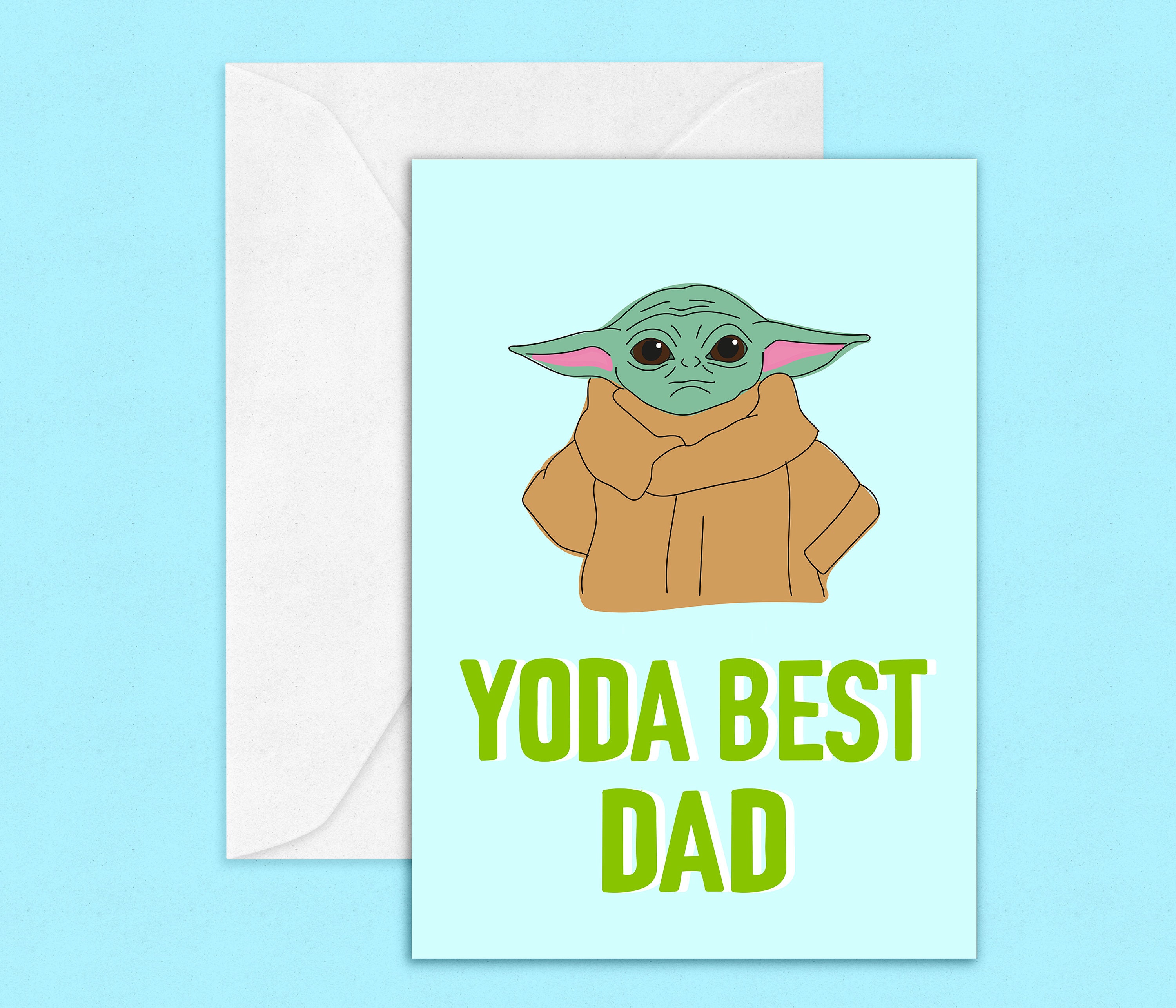 Yoda and Baby Yoda Father's Day Card Star Wars Yoda | Etsy