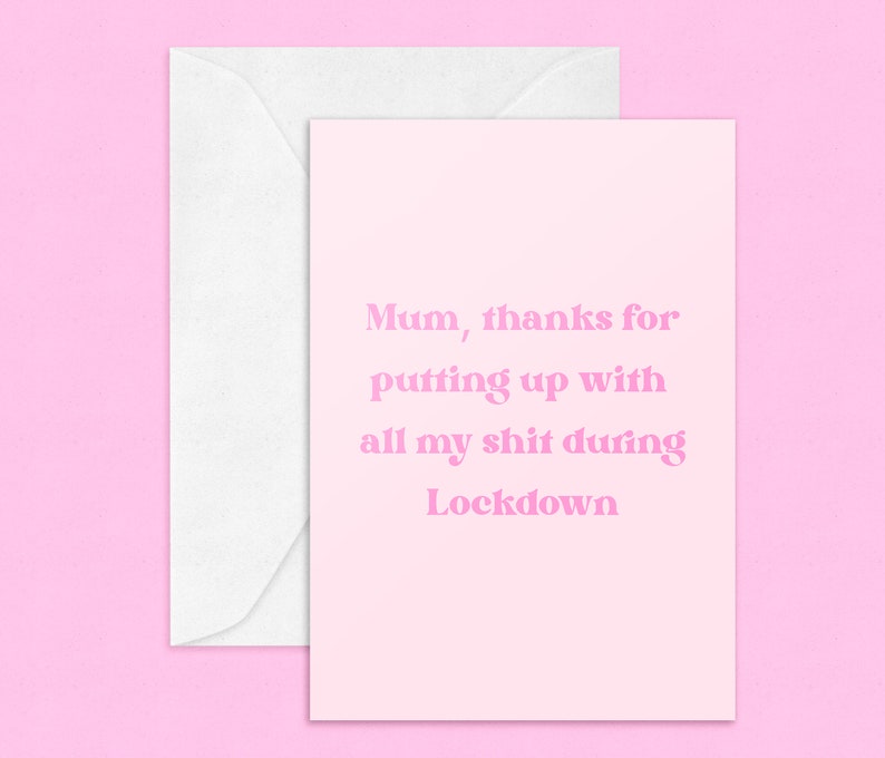Mothers day FROM A SOCIAL DISTANCE LOCKDOWN Funny Mother's Day Card 2021