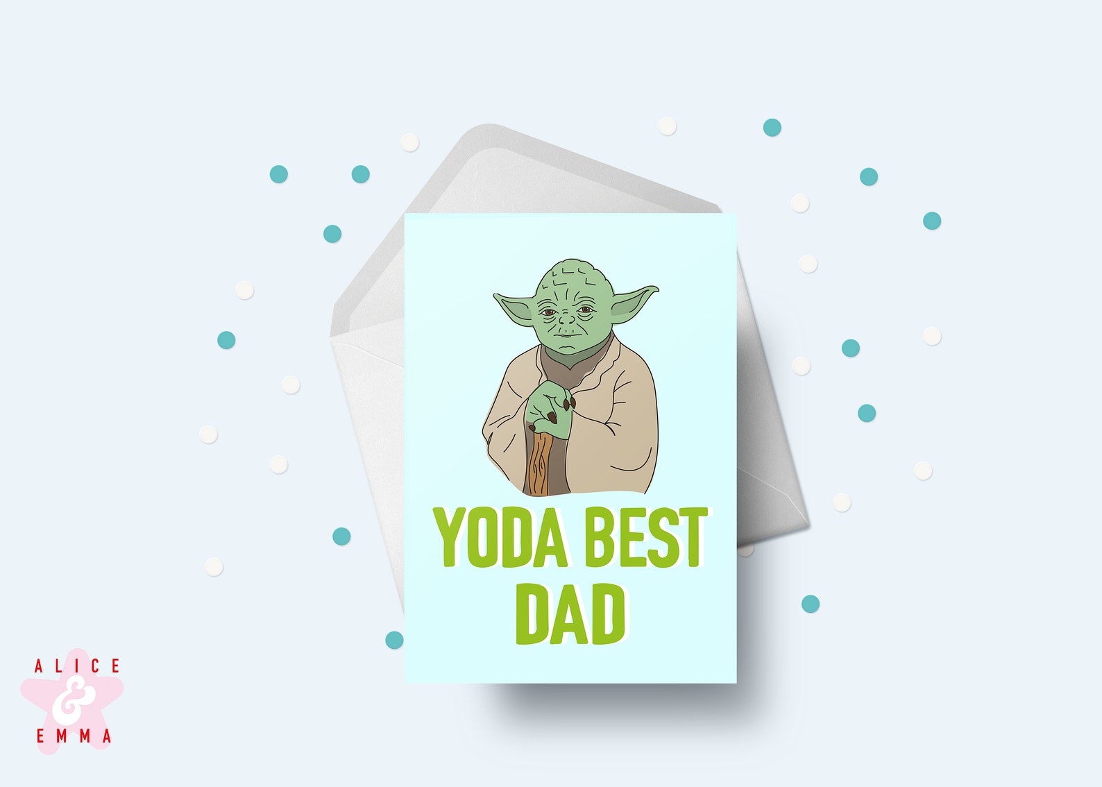 Yoda and Baby Yoda Father's Day Card Star Wars Yoda Etsy UK