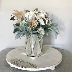 Large Elegant Table Arrangement - Sage Green Beige and Ivory Centerpiece - Elegant Décor - Geometric Floral Centerpiece