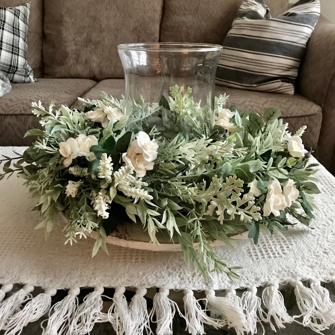 Mini Table Wreath Wreath Centerpiece for Wedding Cottage Etsy