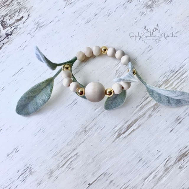 Elegant Modern Farmhouse Napkin Rings for Dinner Party Weddings Table Dcor Bridal Showers Baby Shower Beaded Napkin Rings