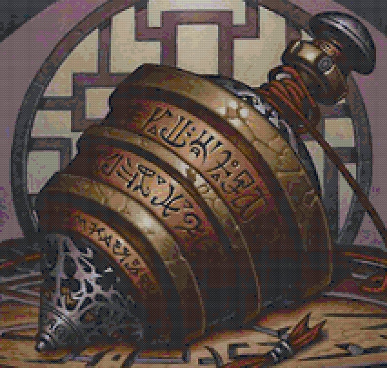 Sensei's Divining Top, Magic the Gathering, MTG Cross Stitch Chart