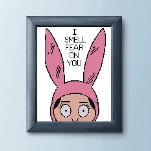 I Smell Fear On You - Louise Belcher - Bob's Burgers - Cross stitch chart, pattern