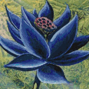 Black Lotus, Magic: the Gathering, MTG - Cross stitch chart, pattern