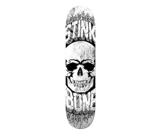 Bone Collector Skate Deck | Bones Printed Skateboard | Cool Gift for Skater | Custom Skate Board | Premium Skateboard | Skate Board Art