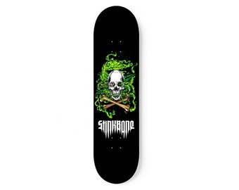 Smoked Bones Skate Deck | Premium Skateboard | Bones Printed Skateboard | Skater Gift | Custom Skate Board