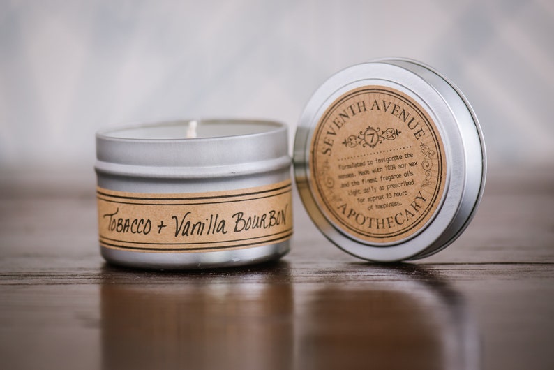 Tobacco Vanilla Bourbon Mini Tin Candle
