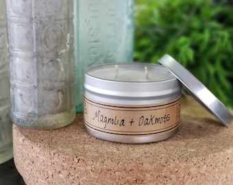 Magnolia + Oakmoss Travel Tin Candle