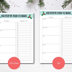 Christmas Planner Bundle Printable Simple, Holiday Gift Budget Tracker ...