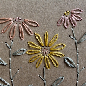 Floral Cards Embroidery Pattern: Beginner-friendly Card Design (PDF ...