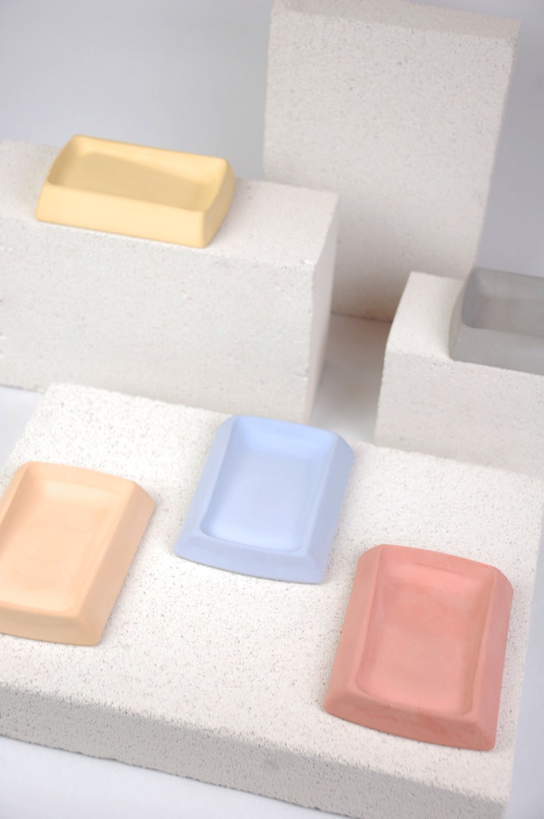 Concrete Soap Dish Bathroom Accessories Decorative Tray Etsy