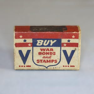 rare collectible empty War Bond match box from the universal match corp in St Louis