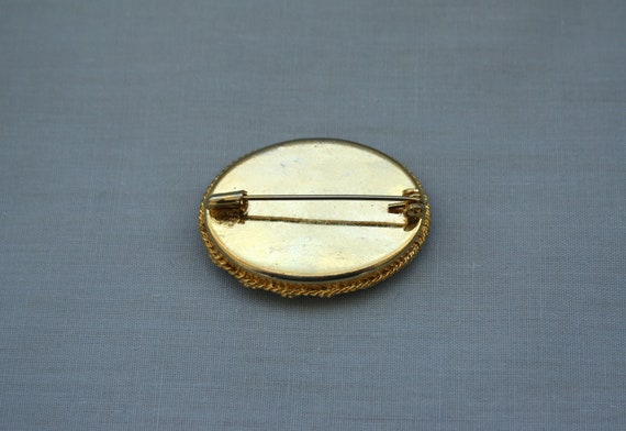 hand crafted Italian made micro mosaic brooch wit… - image 6