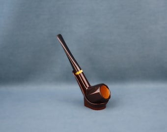 Excepcional pipa de fumar estilo billar Yello-Bole NOVA con cazoleta octogonal y boquilla perlada.