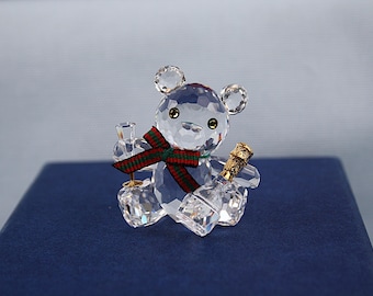 スワロフスキークリスタルのクリスベアとハニーポットの置物 - Etsy 日本