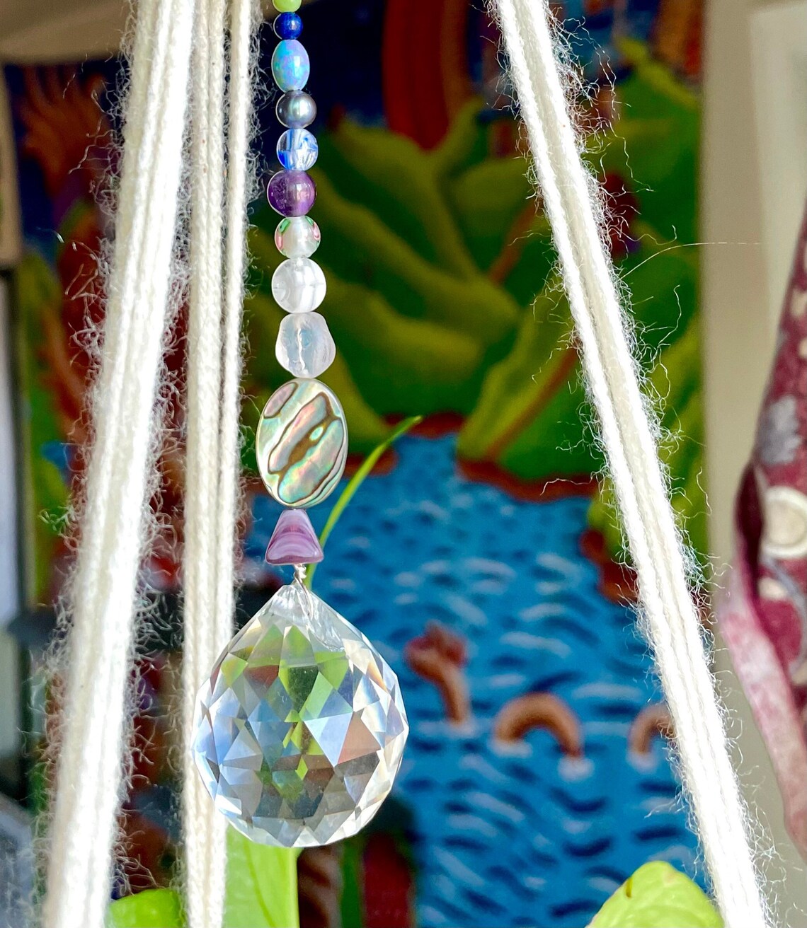 Sonnenfänger Hängendes KristallPrisma Boho Dekor | Etsy