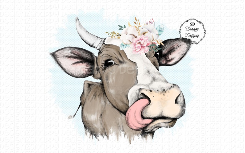 Cow Sublimation Design Printable Download Cow Clipart Heifer | Etsy