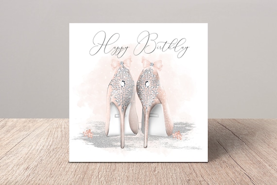 Happy Birthday Birthday Shoes Card Fashion Card for Her - Etsy UK