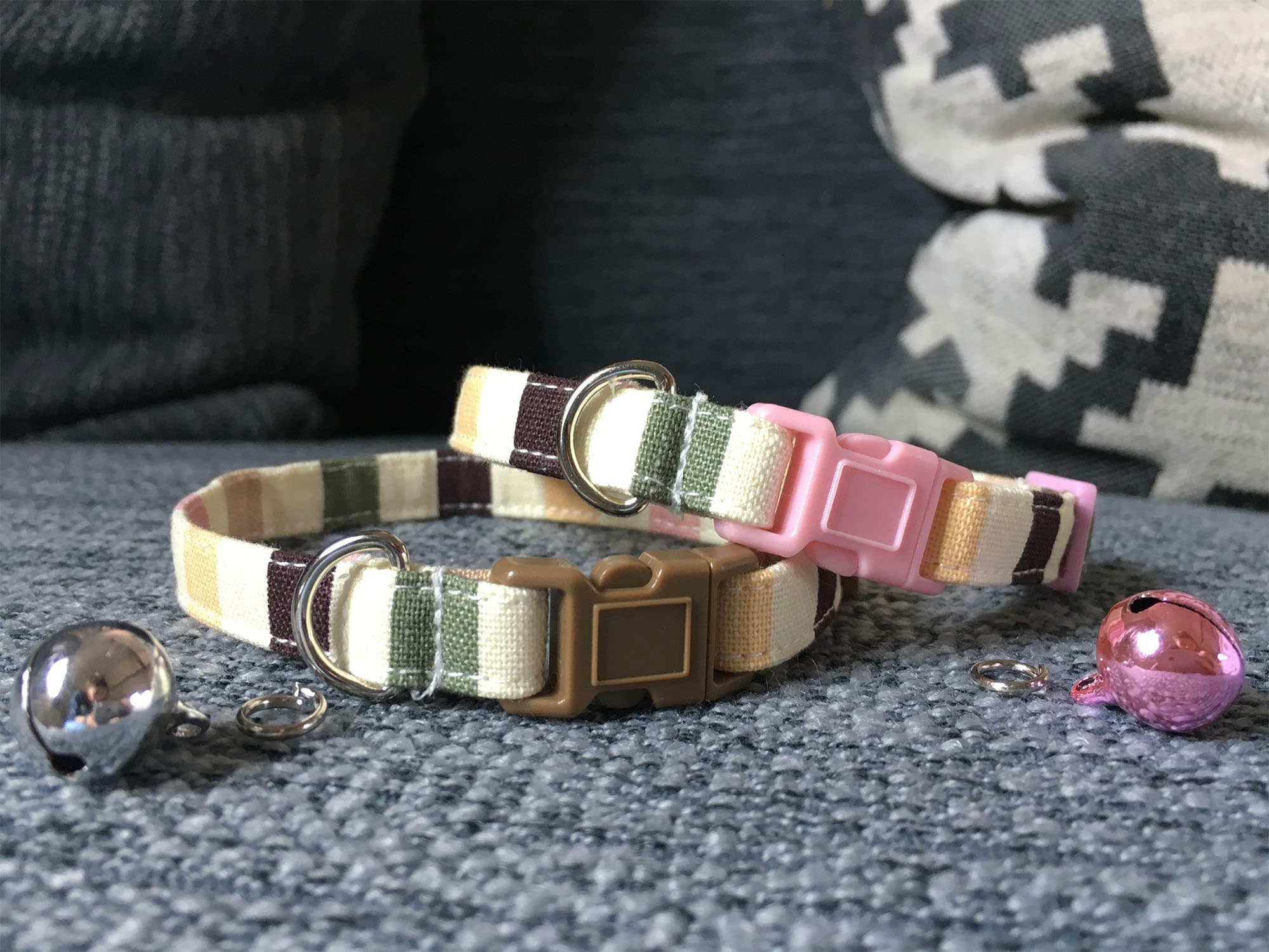Pastel Striped Cat Collar Breakaway Cat Collar Cute Cat Etsy