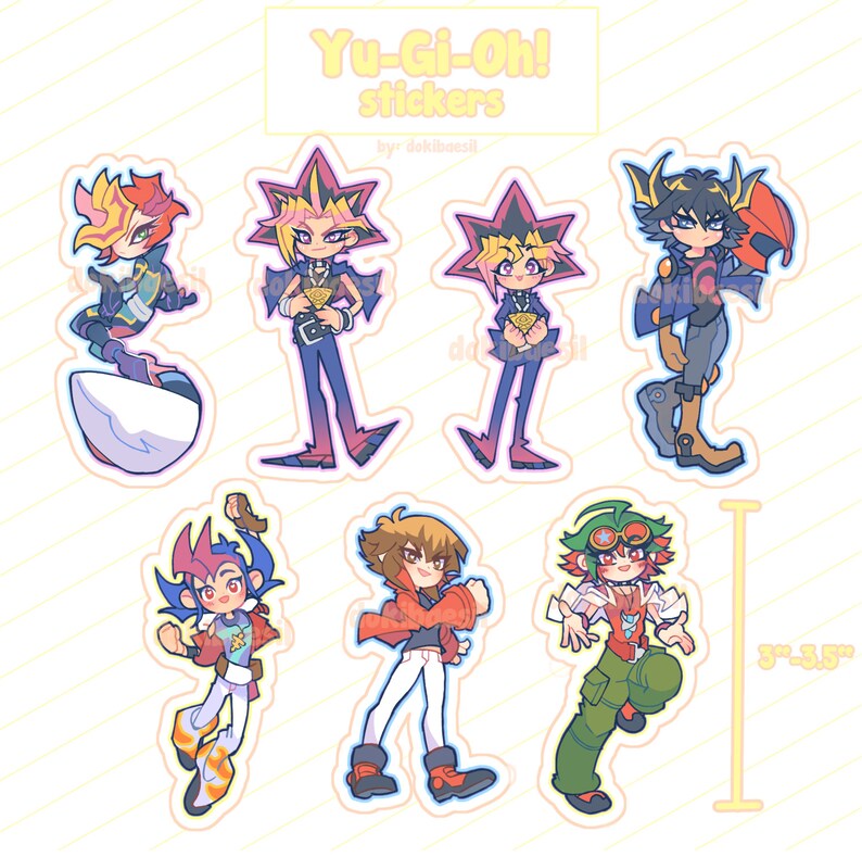 YuGiOh sticker sets Etsy