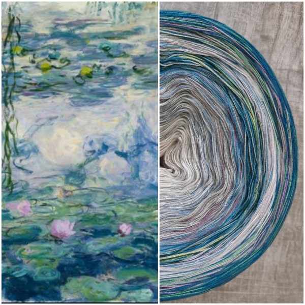 Bobbel inspired by Monet the Nymphaea 2.20/100 m each