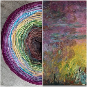 Bobbel Inspired by Monet's Waterlilies at Sunset 4 ply 2.40/each 100 m