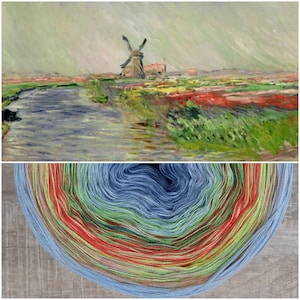 Bobbel  inspiriert von Monet der Tulpenfeld 4 fädig 2,40/je 100m