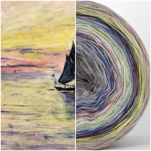 Bobbel inspired by Monet Sailing Boat 4ply 2.40/each 100 m