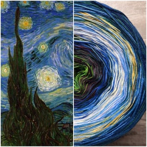 Bobbel inspired by Van Gogh Starry Night 4 ply 2.40/ 100 m each