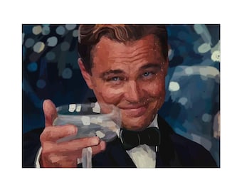Great Gatsby No-Blend Textured Watercolor Matte Poster