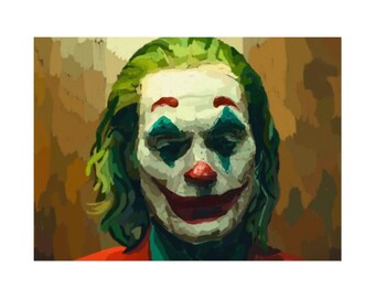 Joker No-Blend Textured Watercolor Matte Poster