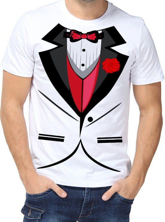 tuxedo print shirt