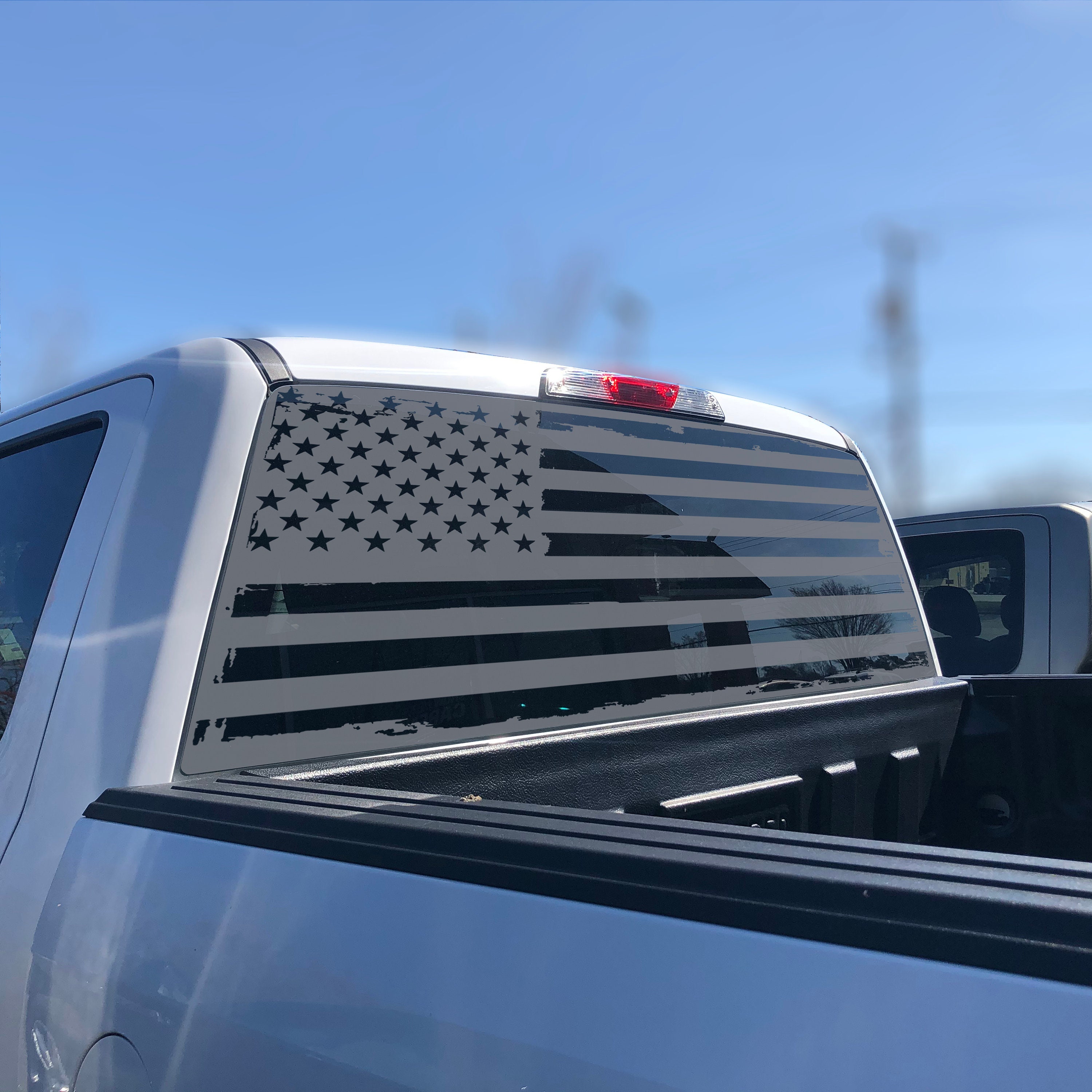 Fits Dodge Ram 20092021 American Flag Rear Window Decal 3M Etsy