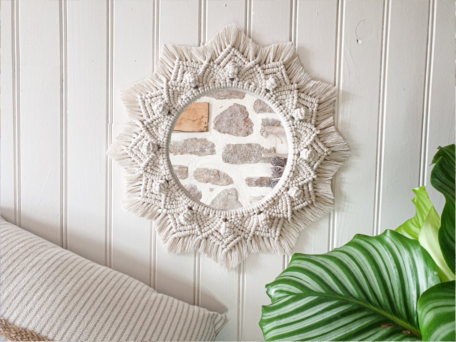 Miroir - Cercle Macramé