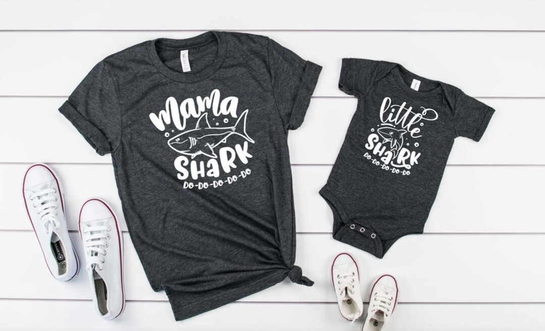 Mommy and Me Shirts Matching Mommy and Me Shirts Mama Shark - Etsy