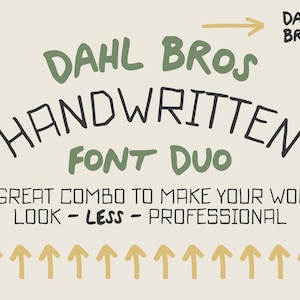 Fuente manuscrita - Dahl Bros Handwriting Font Duo