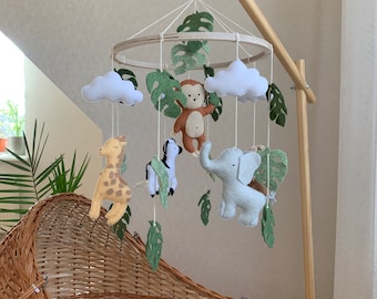 Jungle mobile for nursery, Safari baby mobile, Baby mobile neutral, 16. Baby mobile boy, Safari mobile for crib, Safari crib mobile