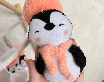 Baby penguin mobile, nursery mobile, crib mobile, Crib mobile boy ,Neutral baby mobile