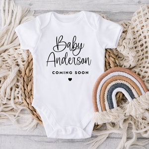 Custom Pregnancy Announcement Onesie®, Baby Announcement Onesie®, Pregnancy Announcement Grandparents, Pregnancy Reveal to Family