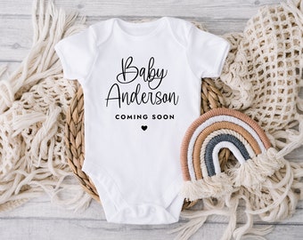 Custom Pregnancy Announcement Onesie®, Baby Announcement Onesie®, Pregnancy Announcement Grandparents, Pregnancy Reveal to Family